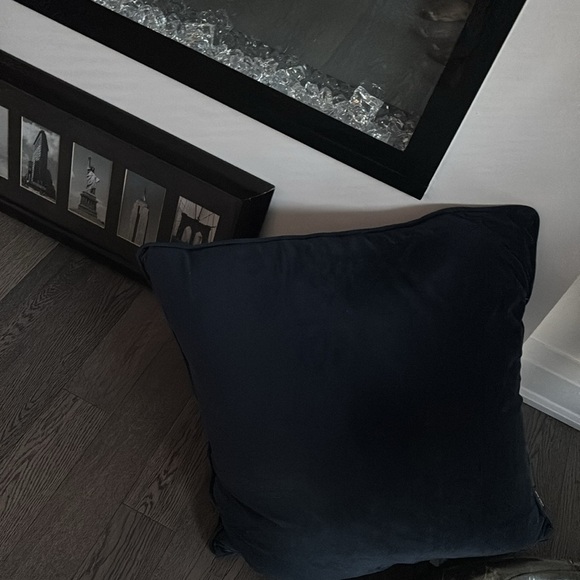 Rachel Zoe Lush Blue Large Velvet Pillow - Picture 11 of 12